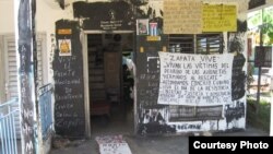 Casa de Sara Marta Fonseca luego de acciones de las turbas en 2012 