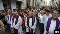 Via Crucis en La Habana durante la Cuaresma