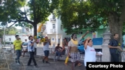 Artistas realizan procesión a la Caridad del Cobre y protestan contra el Decreto 349 (Facebook). 