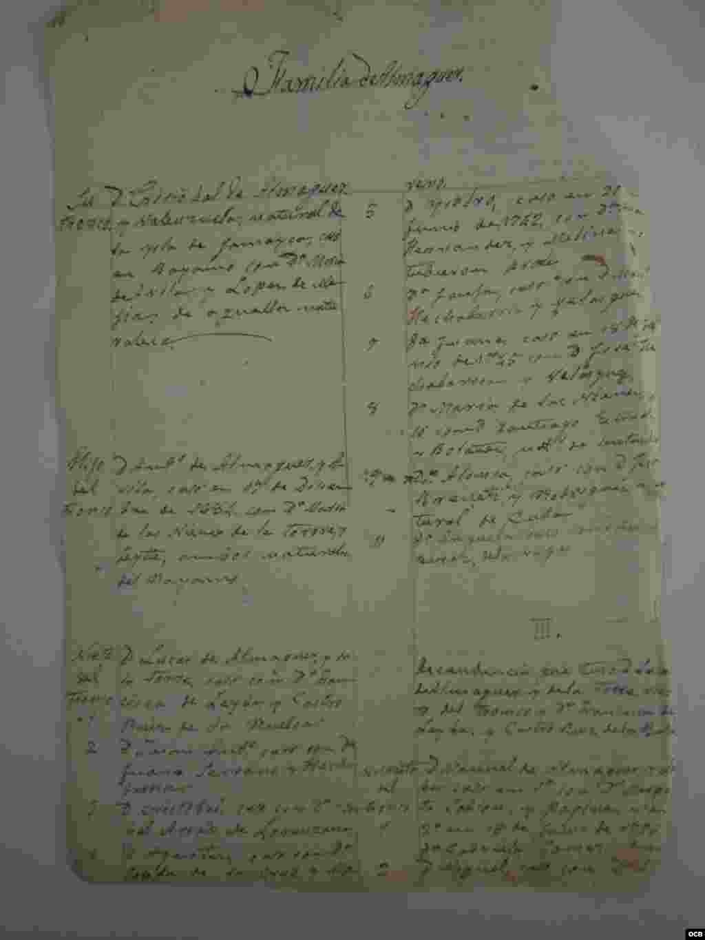 Documentos originales de archivos parroquiales de Cuba y del Archivo de Indias, España.