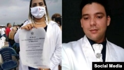 Los dos médicos fallecidos por COVID-19 en Villa Clara: Diana Rosa Saborido y Osmar Paz Rodríguez.