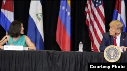 Rosa María Payá habla ante Trump.