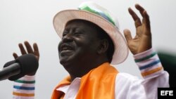 Raila Odinga, en campaña electoral