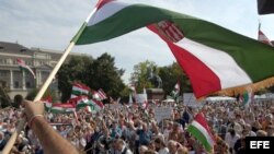 Protestas en Hungría. Archivo.