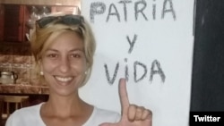 Thais Mailén Franco, una de las manifestantes de Obispo. (Cubalex/Twitter)