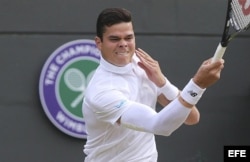El tenista canadiense Milos Raonic.