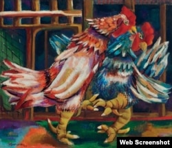 "Pelea de gallos", de Mariano Rodríguez