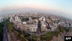 Vista aérea de la ciudad de Lima.