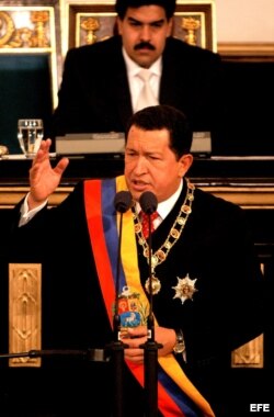 Nicolás Maduro como presidente de la Asamblea Nacional de Venezuela en enero del 2005.