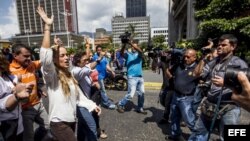 Protestas en Caracas. Archivo.