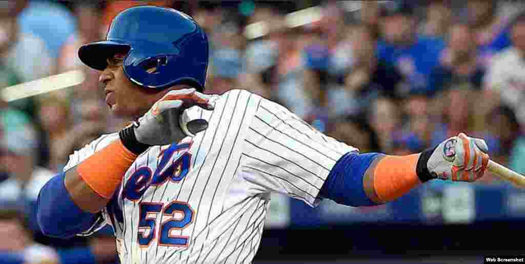 Yoenis Céspedes, el jardinero derecho de los Mets de Nueva York bateó .291 en la temporada regular. Conectó 184 imparables en 633 turnos, con 105 carreras impulsadas, 101 anotadas y 35 cuadrangulares.