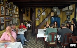 Interior de "La guarida", una de las paladares más famosas de Cuba.