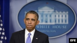 El presidente estadounidense Barack Obama realiza una comparecencia sobre la reforma sanitaria, en la Casa Blanca.