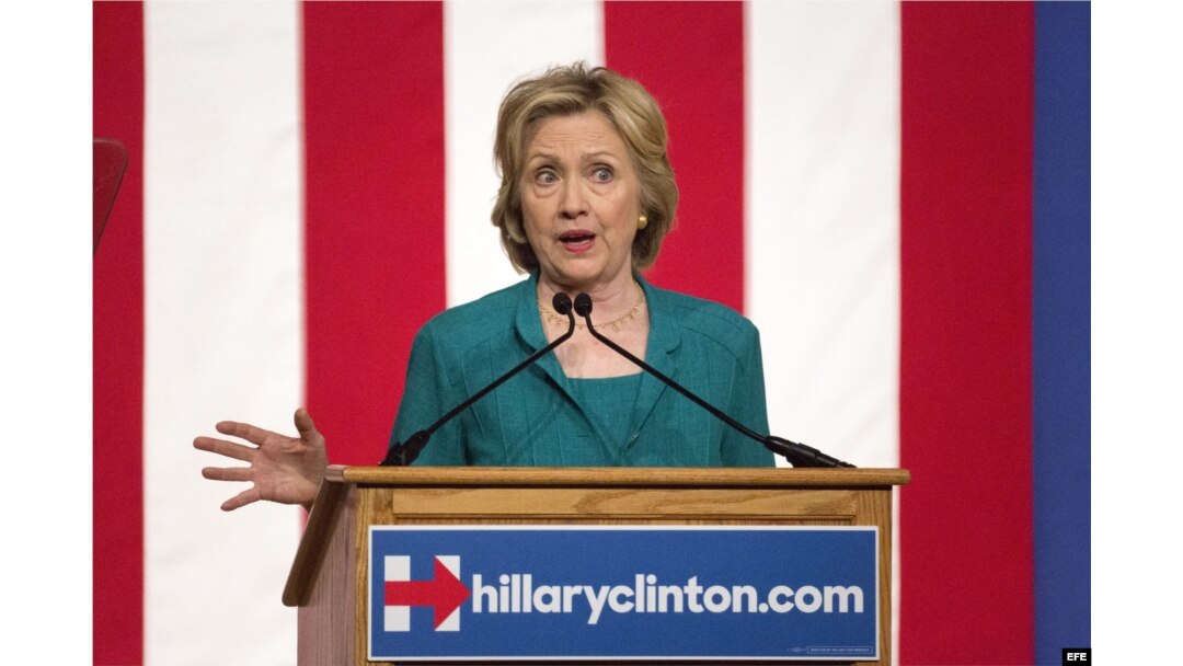 Acto de campaña de Hillary Clinton en Miami.