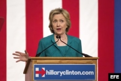 Acto de campaña de Hillary Clinton en Miami.