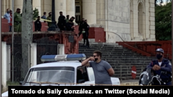Fuerte despliegue militar en Tribunal de Santa Clara durante un juicio a manifestantes del 11 de julio.