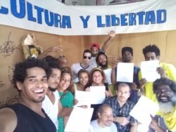 Artistas cubanos opuestos al Decreto 349 (Facebook).