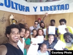 Artistas cubanos opuestos al Decreto 349 (Facebook).