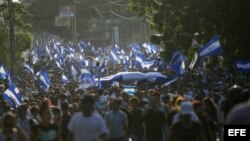 Miles de nicaragüenses demuestran su hartazgo contra el Gobierno de Daniel Ortega en Nicaragua.(Archivo)