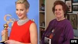  Jennifer Lawrence interpretará a la amante de Fidel Castro Marita Lorenz (derecha), en el filme "Marita". 