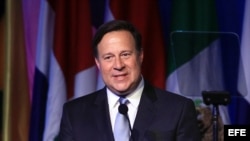 El presidente panameño Juan Carlos Varela, en el "Foro de la sociedad civil y actores sociales".