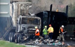 El accidente en la Interstate 70. AP Photo/David Zalubowski