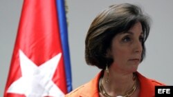 Roberta Jacobson, al concluir una reunión sobre el restablecimiento de relaciones diplomáticas entre Cuba y EEUU en el pasado mes de enero.