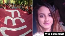 La estudiante de periodismo Karla María Pérez González fue expulsada de la universidad por sus vinculos con el movimiento opositor Somos+. 