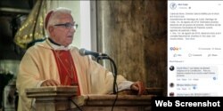 Mensaje en Facebook de Monseñor Dionisio García Ibáñez, Arzobispo de Santiago de Cuba