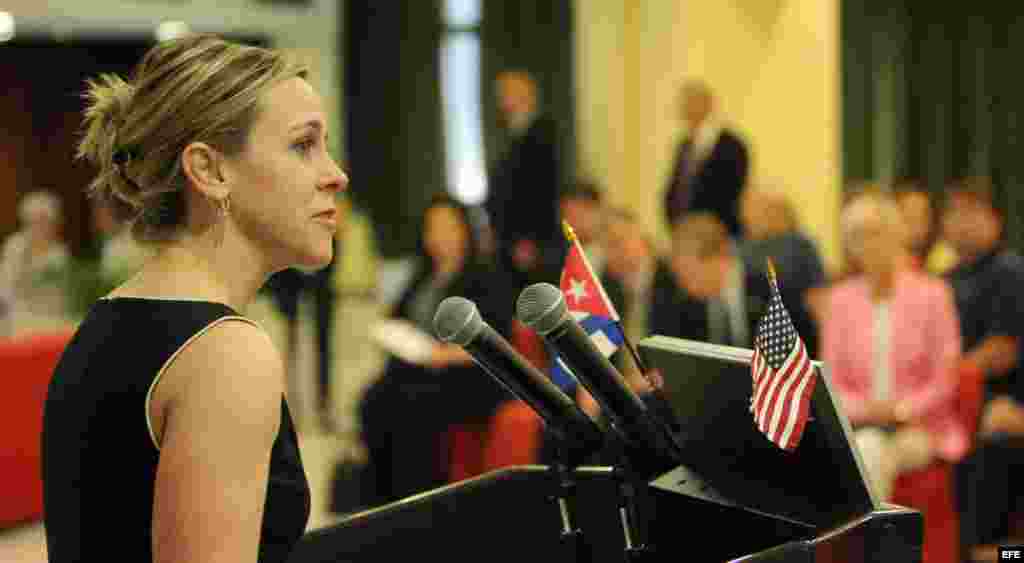 La presidenta de la "Coalición Agrícola de EE.UU. por Cuba", Devry Boughner. 
