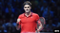 Roger Federer, seis veces ganador del Master de la ATP en Londres.
