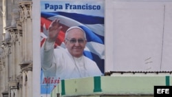Imagen del papa Francisco en La Habana, donde el 20 de septiembre oficiará una misa durante su visita a Cuba.