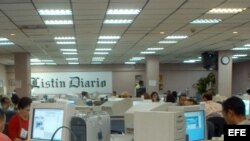Archivo - Sala de redacción del periodico "Listin Diario" de Santo Domingo. 