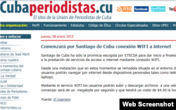 El sitio de la UPEC Cubaperiodistas anunció que este mes se iniciaría el servicio de Internet vía Wi-Fi.