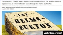La Helms-Burton vuelve a despertar la maquinaria antimperialista del régimen cubano