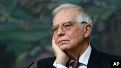 El alto representante para la Política Exterior de la Unión Europea (UE), Josep Borrell. (Russian Foreign Ministry Press Service via AP)