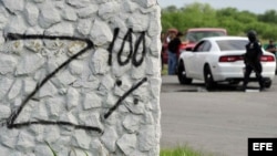 Vista de un grafiti que dice "Z 100%" aludiendo al grupo criminal de los Zetas 