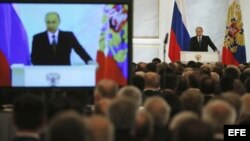 Putin pronuncia el discurso sobre el estado de la nación.