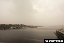 Lluvia sobre La Habana a las 5:10 pm.