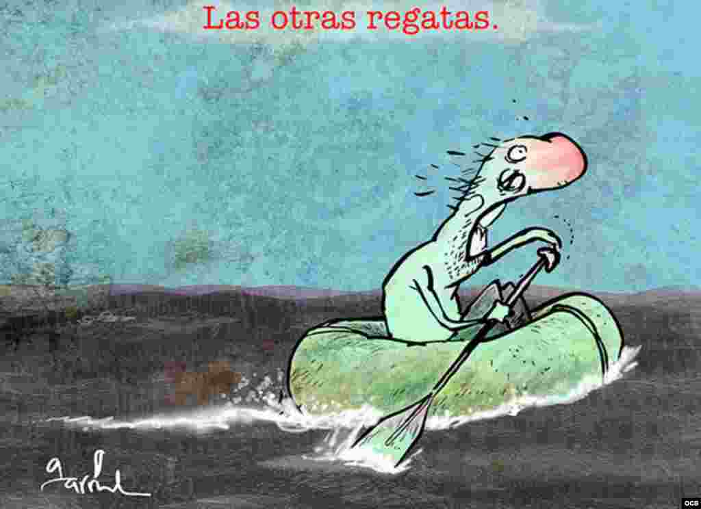 Garrincha cartoon about the Regatas