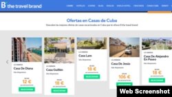 Anuncio de casas particulares "turísticas" en Cuba, en la web de Barceló Viajes.