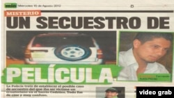 La prensa de Colombia reporta el frustrado secuestro del opositor ecuatoriano Fernando Balda en Bogotá en agosto de 2012.
