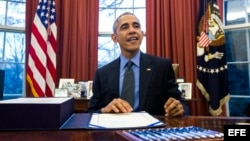 El presidente Barack Obama en la oficina oval de la Casa Blanca. EFE