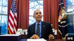 El presidente Barack Obama en la oficina oval de la Casa Blanca. EFE