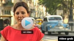 Una corresponsal de Tele Diario de Televisión Española en Cuba.