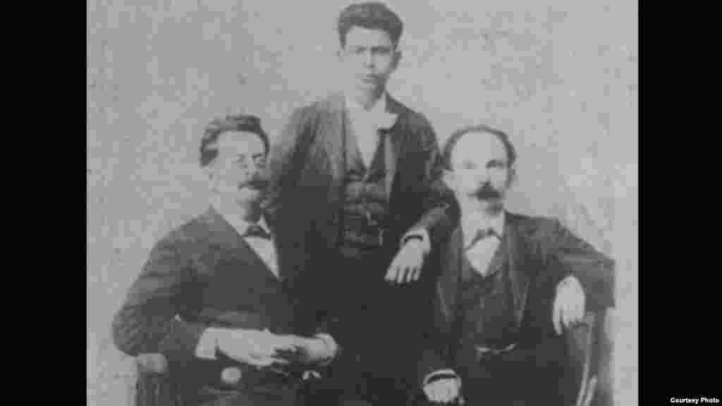 José Martí con su amigo Fermín Domínguez y Panchito Gómez Toro.&nbsp;