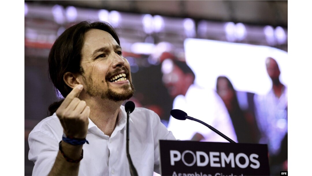 El líder de Podemos, Pablo Iglesias, interviene en la reciente Asamblea Ciudadana "Sí Se Puede".