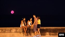 Las luces de la Flotilla se vieron en el Malecón de La Habana