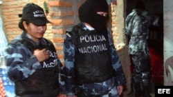 Foto de archivo de policías hondureños. 