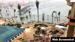 Daños causados por el Huracán Irma a su paso por San Martín.